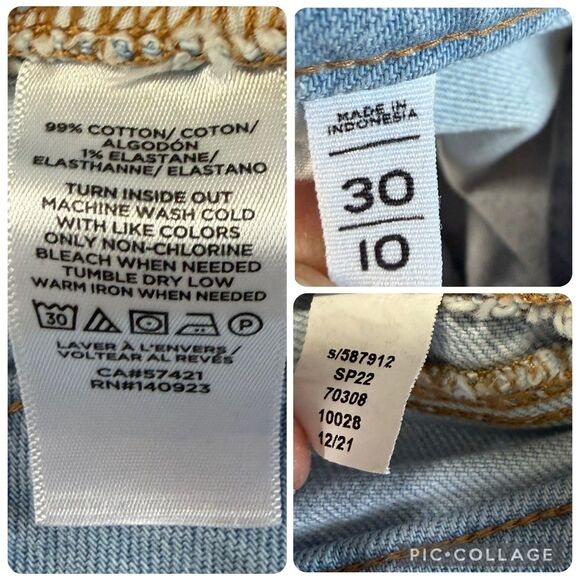 Loft Women's High Rise Denim Cut Off Shorts Light Wash Distressed Size 30/10 - Picture 3 of 14